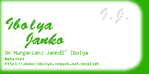 ibolya janko business card